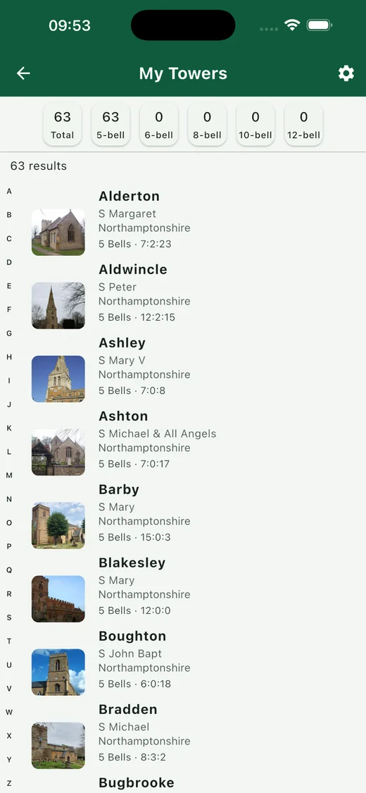 My Towers list